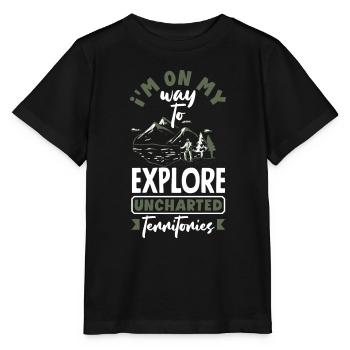 I'm on my way to explore uncharted territories - Stanley/Stella MINI CREATOR Kids’ T-Shirt - black - Front - Mikhail (115cm)