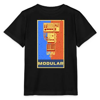 Synthesizer Synth Keyboard Elektronische Musiker - Stanley/Stella Kinder T-Shirt MINI CREATOR  - Schwarz - Vorne - Mikhail (115cm)