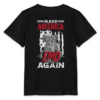 Emoticon Make America Emo Again Emocore Aesthetic - Stanley/Stella Kinder T-Shirt MINI CREATOR  - Schwarz - Vorne - Mikhail (115cm)