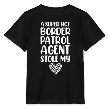 Un agent de la patrouille frontalière super sexy a volé mon cœur - T-shirt bio MINI CREATOR Stanley/Stella Enfant - noir - Devant - Mikhail (115cm)