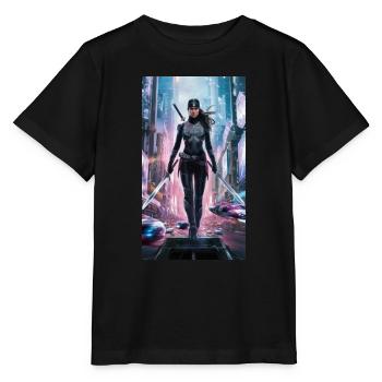 Ninja-Superhero - Stanley/Stella Kinder T-Shirt MINI CREATOR  - Schwarz - Vorne - Mikhail (115cm)