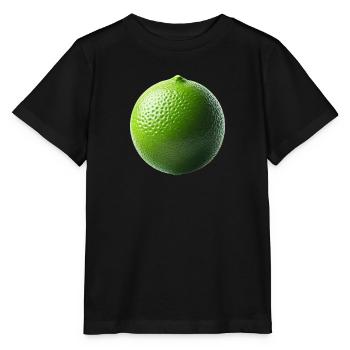 Frische Limette – Minimalistische Natur - Stanley/Stella Kinder T-Shirt MINI CREATOR  - Schwarz - Vorne - Mikhail (115cm)
