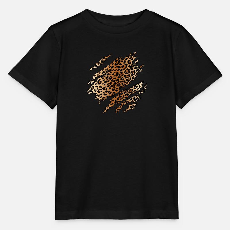 Wilder Leopard nach innen - Stanley/Stella Kinder T-Shirt MINI CREATOR  - Schwarz