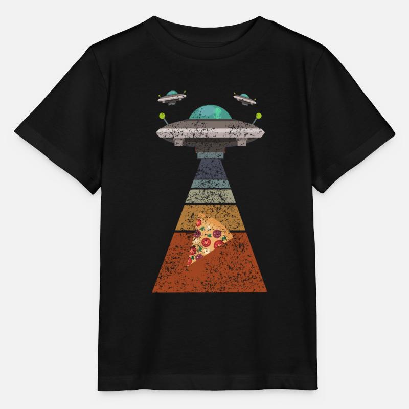 Pizza Ufo - T-shirt bio MINI CREATOR Stanley/Stella Enfant - noir