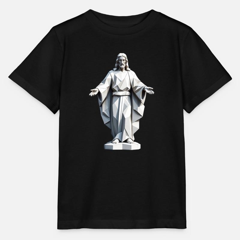 Jésus-Christ - Silhouette Religion Design - T-shirt bio MINI CREATOR Stanley/Stella Enfant - noir