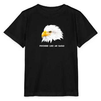 Bald eagle - Stanley/Stella MINI CREATOR Kids’ T-Shirt - black - Front - Mikhail (115cm)