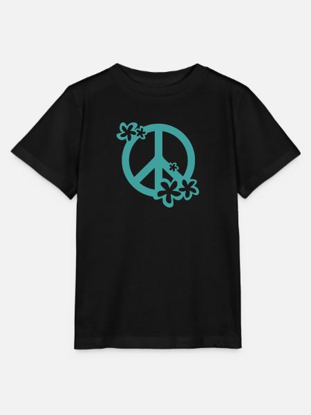 FRIEDEN UND LIEBE - Stanley/Stella Kinder T-Shirt MINI CREATOR - Schwarz