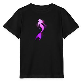 Sirène don mer natation créatures fabuleuses - T-shirt bio MINI CREATOR Stanley/Stella Enfant - noir - Devant - Mikhail (115cm)