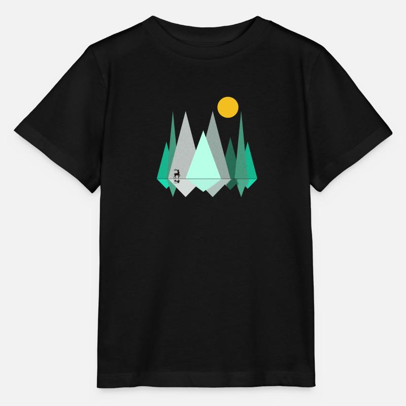 Forêt abstraite - T-shirt bio MINI CREATOR Stanley/Stella Enfant - noir
