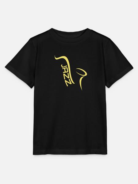 Jazz Saxophon Musik Schriftzug - Stanley/Stella Kinder T-Shirt MINI CREATOR - Schwarz