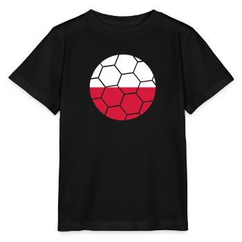 Drapeau de la Pologne Pologne Rond Football Motif - T-shirt bio MINI CREATOR Stanley/Stella Enfant - noir - Devant - Mikhail (115cm)