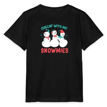 Noël relax avec mes amis - T-shirt bio MINI CREATOR Stanley/Stella Enfant - noir - Devant - Mikhail (115cm)