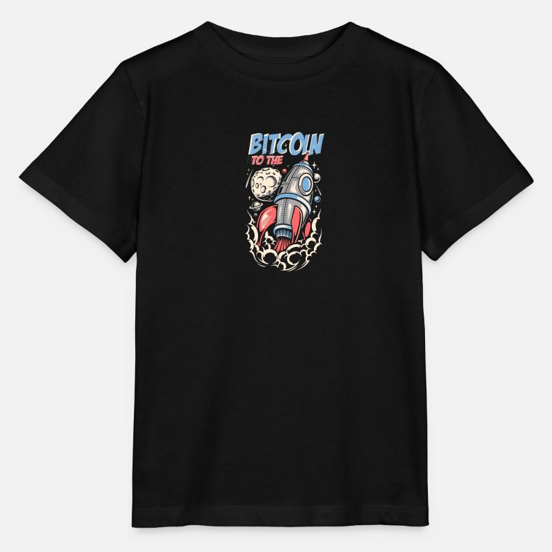 Bitcoin à la lune - T-shirt bio MINI CREATOR Stanley/Stella Enfant - noir