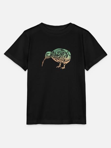 Maori Kiwi Vogel Grün Orange - Geschenkidee - Stanley/Stella Kinder T-Shirt MINI CREATOR  - Schwarz