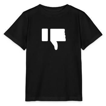 Je n'aime pas l'icône des médias sociaux (pouce en bas) - T-shirt bio MINI CREATOR Stanley/Stella Enfant - noir - Devant - Mikhail (115cm)