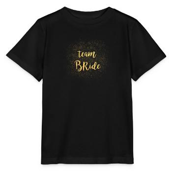 TEAM BRIDE - Team Braut Gold Schimmer - JGA - T-shirt bio MINI CREATOR Stanley/Stella Enfant - noir - Devant - Mikhail (115cm)