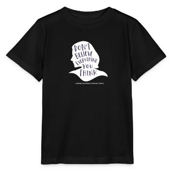 Santé mentale - T-shirt bio MINI CREATOR Stanley/Stella Enfant - noir - Devant - Mikhail (115cm)