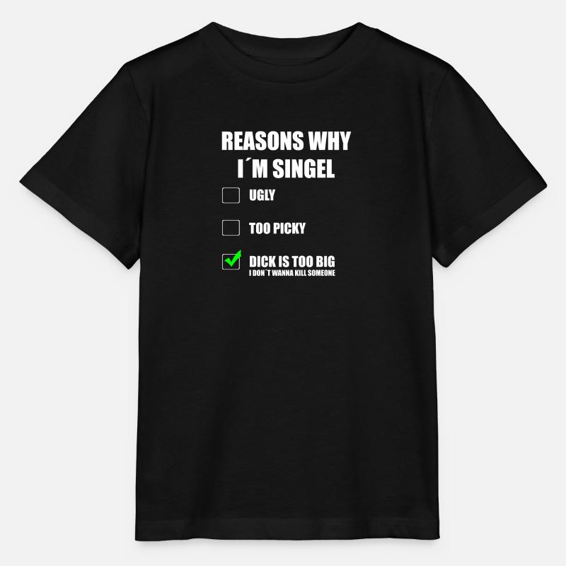 Je suis célibataire - T-shirt bio MINI CREATOR Stanley/Stella Enfant - noir