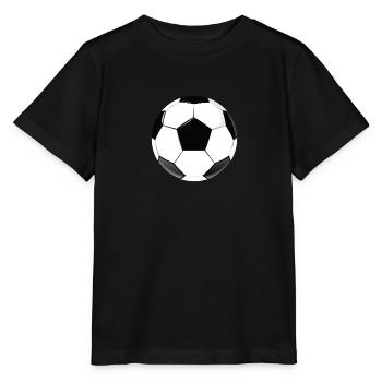 shiny detail football soccer ball - Stanley/Stella MINI CREATOR Kids’ T-Shirt - black - Front - Mikhail (115cm)
