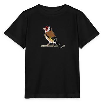 conception d'oiseau chardonneret jz.birds - T-shirt bio MINI CREATOR Stanley/Stella Enfant - noir - Devant - Mikhail (115cm)