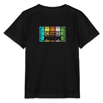 cassette - T-shirt bio MINI CREATOR Stanley/Stella Enfant - noir - Devant - Mikhail (115cm)