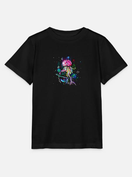 BRAIN PLANET MEDUSA - Stanley/Stella Kinder T-Shirt MINI CREATOR - Schwarz