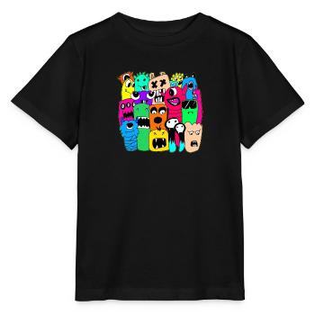 GRIFFONNAGE MONSTRE - T-shirt bio MINI CREATOR Stanley/Stella Enfant - noir - Devant - Mikhail (115cm)