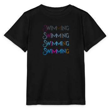 Swimming swimming and more swimming Zwemmen - Stanley/Stella MINI CREATOR Kids’ T-Shirt - black - Front - Mikhail (115cm)