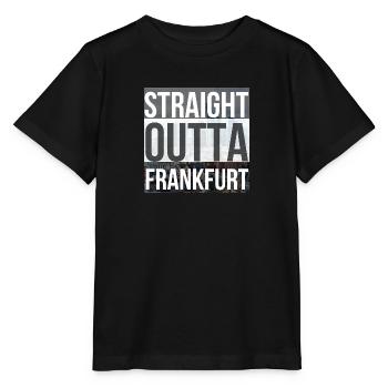 straight outta Frankfurt pic - T-shirt bio MINI CREATOR Stanley/Stella Enfant - noir - Devant - Mikhail (115cm)