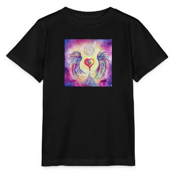 Herzengel der Vielfalt - Stanley/Stella Kinder T-Shirt MINI CREATOR  - Schwarz - Vorne - Mikhail (115cm)