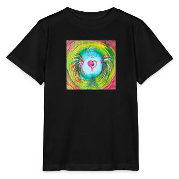Herzengel "Auflösung Hass, Groll&Wut - Stanley/Stella Kinder T-Shirt MINI CREATOR  - Schwarz - Vorne - Mikhail (115cm)