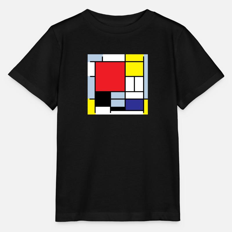 Symbol Piet Mondrian Moderne Kunst Geschenkidee - Stanley/Stella Kinder T-Shirt MINI CREATOR - Schwarz