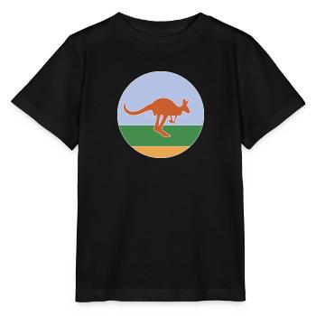 kangourou - T-shirt bio MINI CREATOR Stanley/Stella Enfant - noir - Devant - Mikhail (115cm)