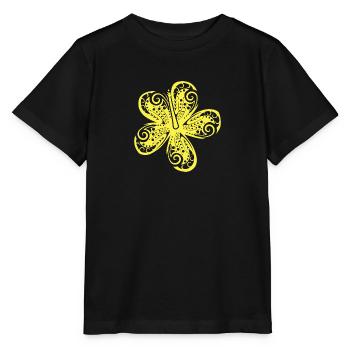Cadeau de fleurs hawaïennes d'hibiscus hawaïennes - T-shirt bio MINI CREATOR Stanley/Stella Enfant - noir - Devant - Mikhail (115cm)