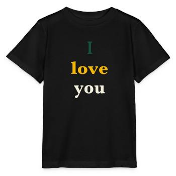 Je t'aime - T-shirt bio MINI CREATOR Stanley/Stella Enfant - noir - Devant - Mikhail (115cm)