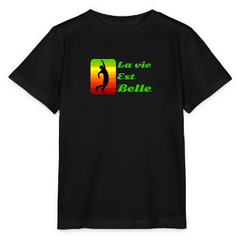 La vie est belle! - T-shirt bio MINI CREATOR Stanley/Stella Enfant - noir - Devant - Mikhail (115cm)