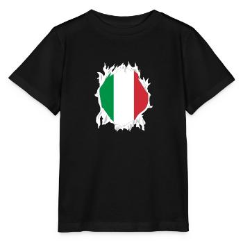 Flag Italy Flag, flag Italy - Stanley/Stella MINI CREATOR Kids’ T-Shirt - black - Front - Mikhail (115cm)