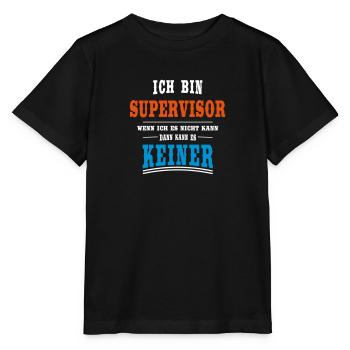 Supervisor Beruf - Stanley/Stella Kinder T-Shirt MINI CREATOR  - Schwarz - Vorne - Mikhail (115cm)