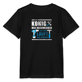Roi des artisans | Cadeau de chantier de construction artisanale - T-shirt bio MINI CREATOR Stanley/Stella Enfant - noir - Devant - Mikhail (115cm)