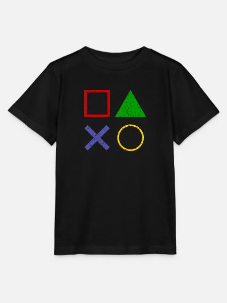 Gamepad Tasten Used Look - Stanley/Stella Kinder T-Shirt MINI CREATOR  - Schwarz