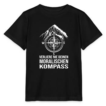 Moralischer Kompass - Stanley/Stella Kinder T-Shirt MINI CREATOR  - Schwarz - Vorne - Mikhail (115cm)