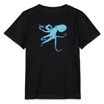calamar - T-shirt bio MINI CREATOR Stanley/Stella Enfant - noir - Devant - Mikhail (115cm)