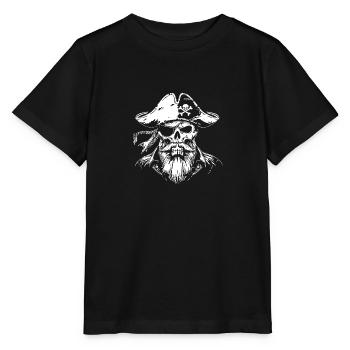 Pirate Skull - Stanley/Stella MINI CREATOR Kids’ T-Shirt - black - Front - Mikhail (115cm)