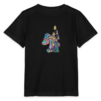 Éponges champignons Fête d’Illusion - T-shirt bio MINI CREATOR Stanley/Stella Enfant - noir - Devant - Mikhail (115cm)