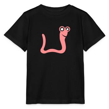 Wurm Schlange - Stanley/Stella Kinder T-Shirt MINI CREATOR  - Schwarz - Vorne - Mikhail (115cm)