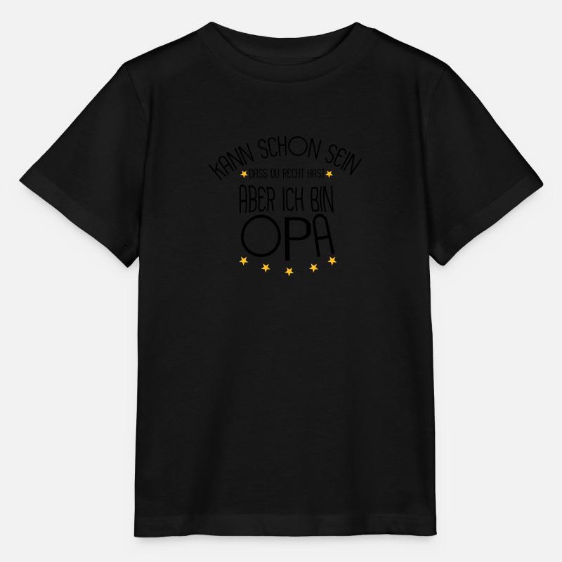 Opa - Stanley/Stella Kinder T-Shirt MINI CREATOR  - Schwarz