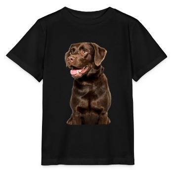 Treuer Labrador, Hundemotiv Hund - Stanley/Stella Kinder T-Shirt MINI CREATOR  - Schwarz - Vorne - Mikhail (115cm)