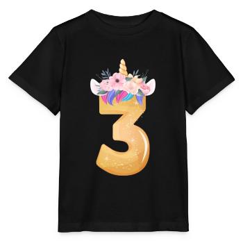 3. Geburtstag - Stanley/Stella Kinder T-Shirt MINI CREATOR  - Schwarz - Vorne - Mikhail (115cm)