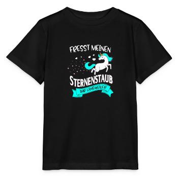 Fresst meinen Sternenstaub ihr Langweiler - Stanley/Stella Kinder T-Shirt MINI CREATOR  - Schwarz - Vorne - Mikhail (115cm)