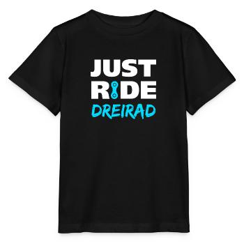 Just ride Dreirad Geschenk - Stanley/Stella Kinder T-Shirt MINI CREATOR  - Schwarz - Vorne - Mikhail (115cm)